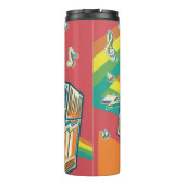 Funky Boom Box Farbiges Design Thermosbecher (Rückseite)