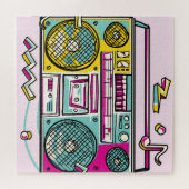 Funky Boombox Zeichne Design Puzzle (Horizontal)