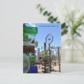 Funky Bottle Tree Ranch Postcard! Postkarte (Stehend Vorderseite)