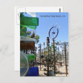 Funky Bottle Tree Ranch Postcard! Postkarte (Vorne/Hinten)