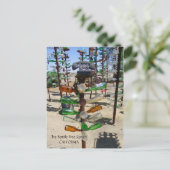 Funky Bottle Tree Ranch Postcard! Postkarte (Stehend Vorderseite)