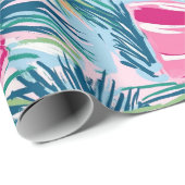 Funky Bow Pink Christmas Bow Pattern Geschenkpapier (Rolleneckpunkt)