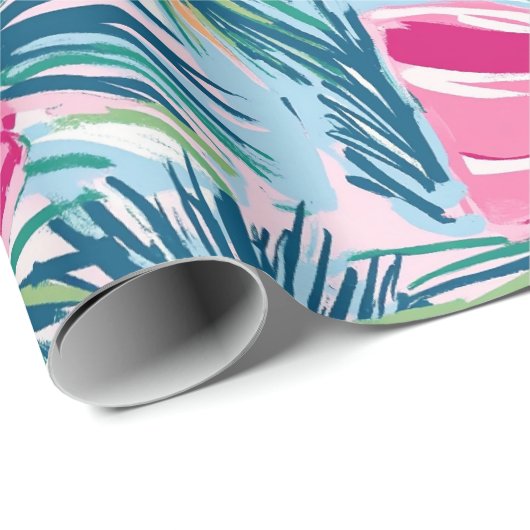 Funky Bow Pink Christmas Bow Pattern Geschenkpapier (Rolleneckpunkt)