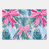 Funky Bow Pink Christmas Bow Pattern Geschenkpapier Set (Vorderseite)