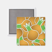 Funky braune Zwiebeln Magnet (Vorderseite/Rückseite)