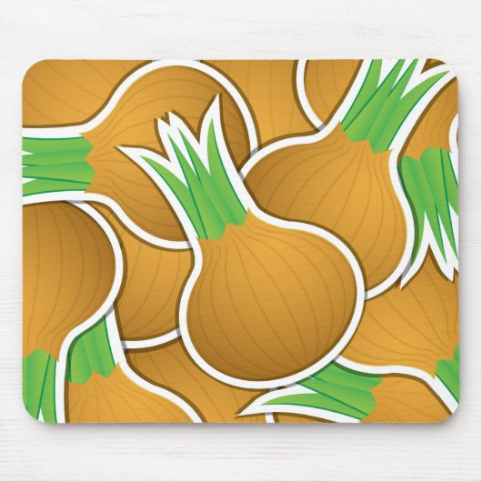 Funky braune Zwiebeln Mousepad (Vorne)