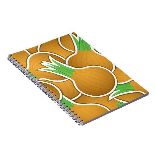 Funky braune Zwiebeln Notizblock (Rechte Seite)