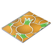 Funky braune Zwiebeln Notizblock (Linke Seite)
