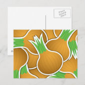 Funky braune Zwiebeln Postkarte (Vorne/Hinten)