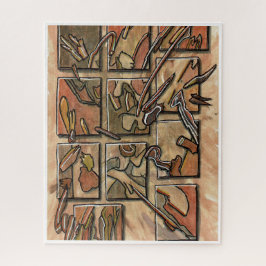 Funky braunes Abstrakt Puzzle