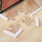 Funky braunes Abstrakt Puzzle (Seite)