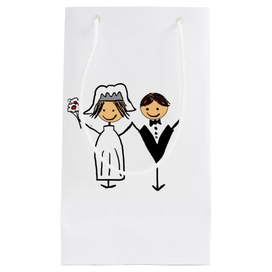 Funky Bride & Groom Kleine Geschenktüte (Vorderseite)