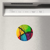 Funky Bright Abstrakt Art Painting Magnet (In Situ (Geschirrspüler))