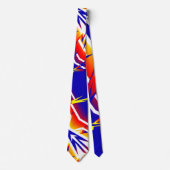 Funky Bright Abstrakt Art Thunder Krawatte (Vorderseite)
