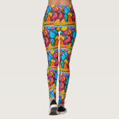 Funky bright and fun yoga pants long length leggings (Rückseite)