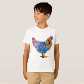 Funky Bright Chicken T-Shirt (Vorne ganz)