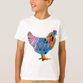 Funky Bright Chicken T-Shirt (Vorderseite)
