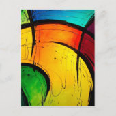 Funky Bright Colors Abstract Art Postkarte (Vorderseite)