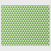 Funky Bright Green Christmas Tree Pattern Festival Geschenkpapier (Flach)
