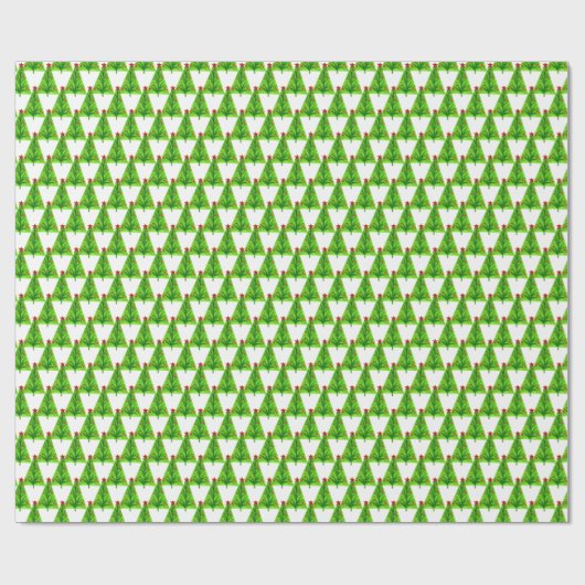 Funky Bright Green Christmas Tree Pattern Festival Geschenkpapier (Flach)
