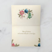 Funky Bright Retro Christmas  Feiertagskarte (Innenseite)