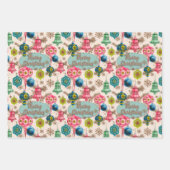 Funky Bright Retro Christmas Geschenkpapier Set (Vorderseite)