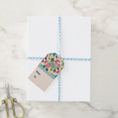 Funky Bright Retro Weihnachten Geschenkanhänger (Mit Garn)