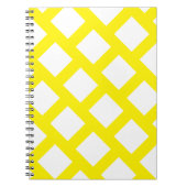 Funky Bright Yellow & White Simple Rhombus Pattern Notizblock (Vorderseite)