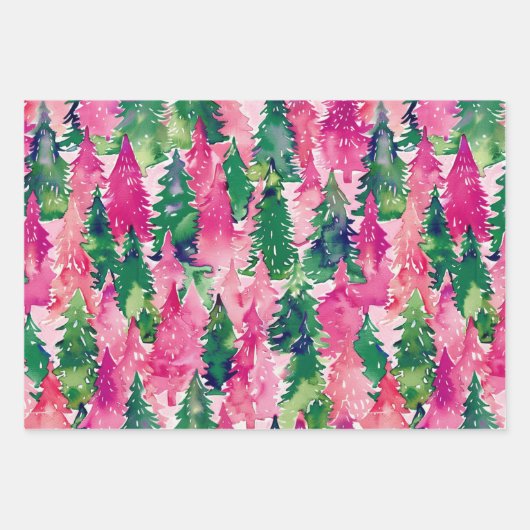 Funky Brights Christmas Themed Geschenkpapier Set (Vorderseite 3)