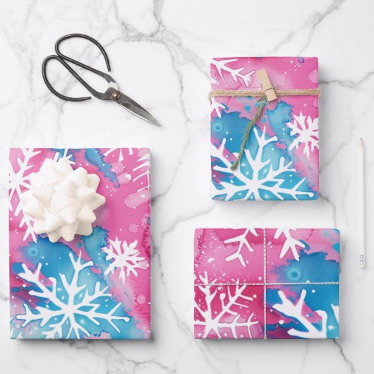 Funky Brights Christmas Themed Geschenkpapier Set (Vorderseite)