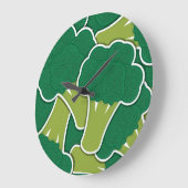 Funky broccoli große wanduhr (Winkel)