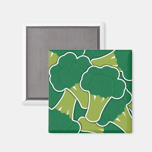 Funky broccoli magnet (Vorderseite/Rückseite)