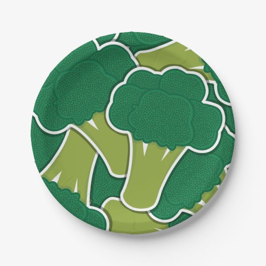 Funky broccoli pappteller (Vorderseite)