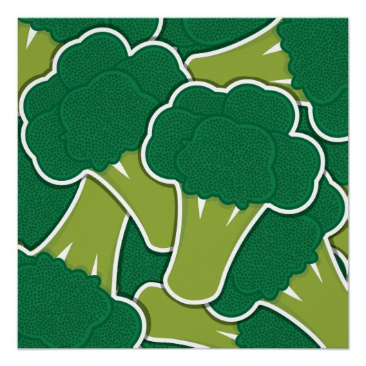 Funky broccoli poster (Vorderseite)
