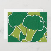 Funky broccoli postkarte (Vorne/Hinten)