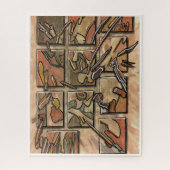 Funky Brown Abstract Puzzle (Vertikal)
