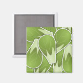 Funky brussel sprossen magnet (Vorderseite/Rückseite)