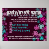 Funky Bubbles Party Event Poster (Vorne)