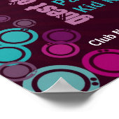 Funky Bubbles Party Event Poster (Ecke)