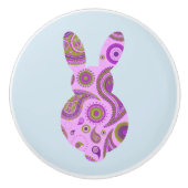 Funky Bunny in Crazy Paisley Keramikknauf (Vorderseite)