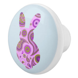 Funky Bunny in Crazy Paisley Keramikknauf