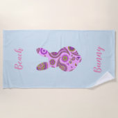 Funky Bunny in Crazy Paisley Strandtuch (Vorderseite)
