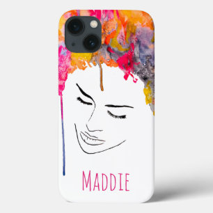 Funky bunt regenbogenfarbene Lady Art Case-Mate iPhone Hülle