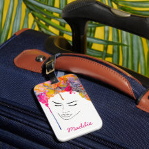 Funky bunt regenbogenfarbene Lady Art