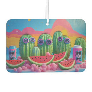 Funky Cacti mit Sonnenbrille, Wassermelone und Can Autolufterfrischer