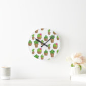 Funky Cactus Runde Wanduhr (Zuhause)