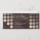 Funky Cafe Modern Dots Party Einladung (Rückseite)