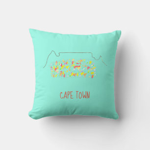 Funky Cape Town ZA Tafelberg farbenfroh Kissen