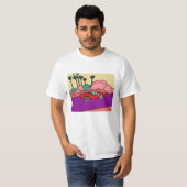 Funky Car auf der Strandstraße T-Shirt (Vorne ganz)