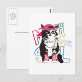 Funky Cat Kids Gift Postkarte (Vorne/Hinten)